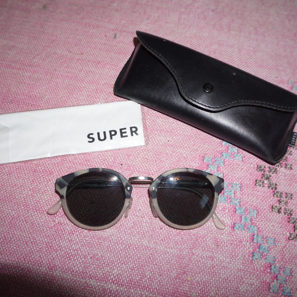 RETRO SUPER FUTURE round Sunglasses Tortoise Matte